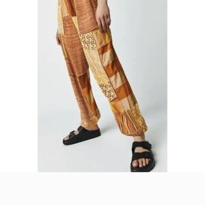 Free People Camille Patchwork Knit Pants  XS